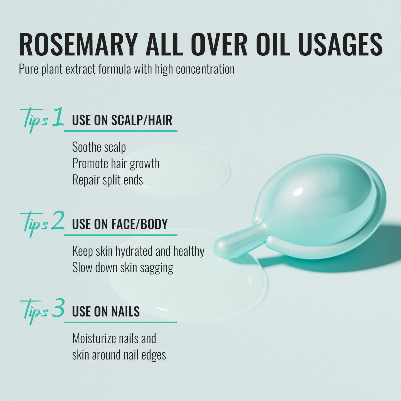 FRENCCIGA  Rosemary Luxurious All-Over Oil – Multi-Purpose Hair, Body & Face Oil for Hydration, Glow & Strength | Vegan, Lightweight & Fast-Absorbing