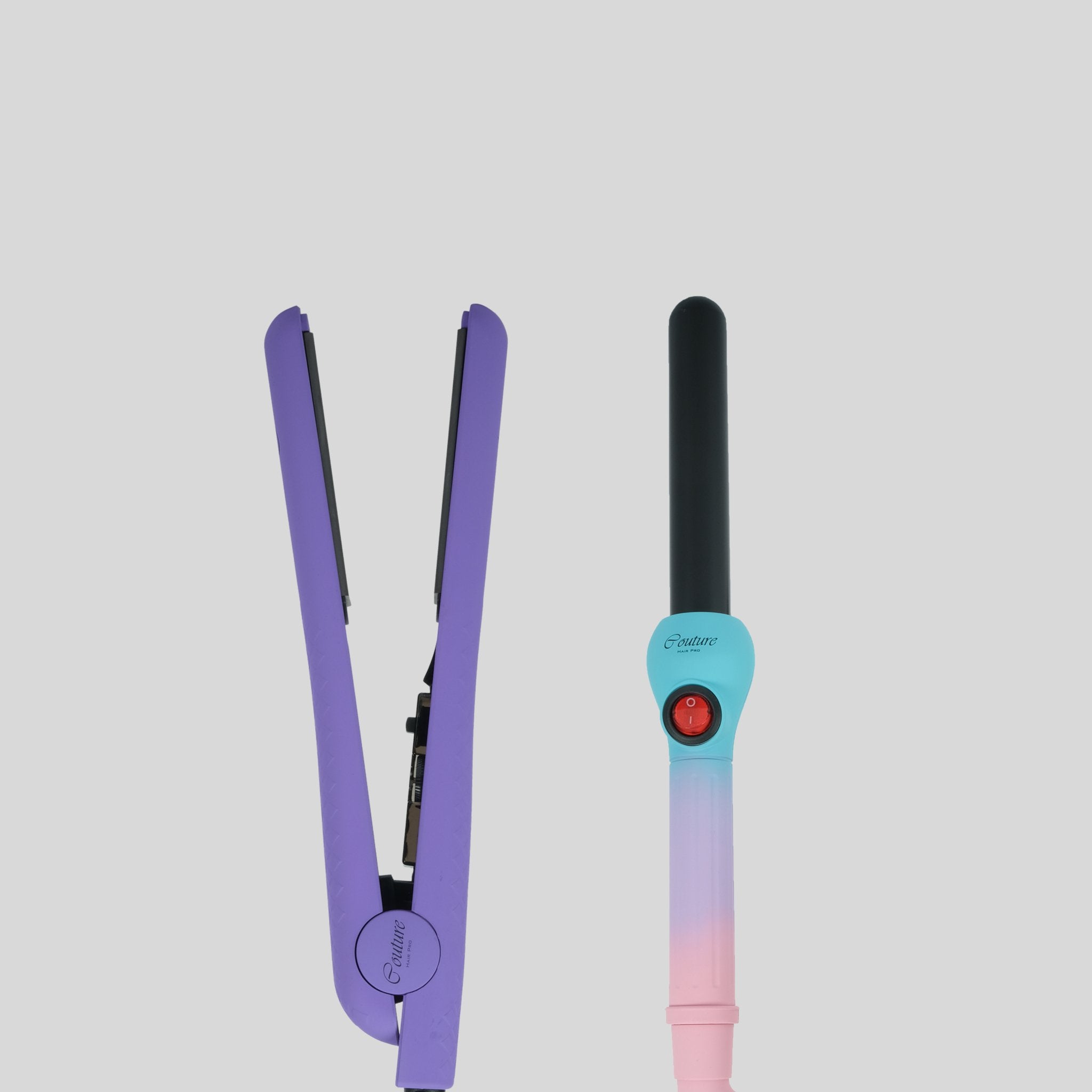 Hair Straightener 1.25'' Beverly Hills Limited Edition - Purple + Hair Curler Beverly Hills Limited Edition - Ombre - Couture Hair Pro