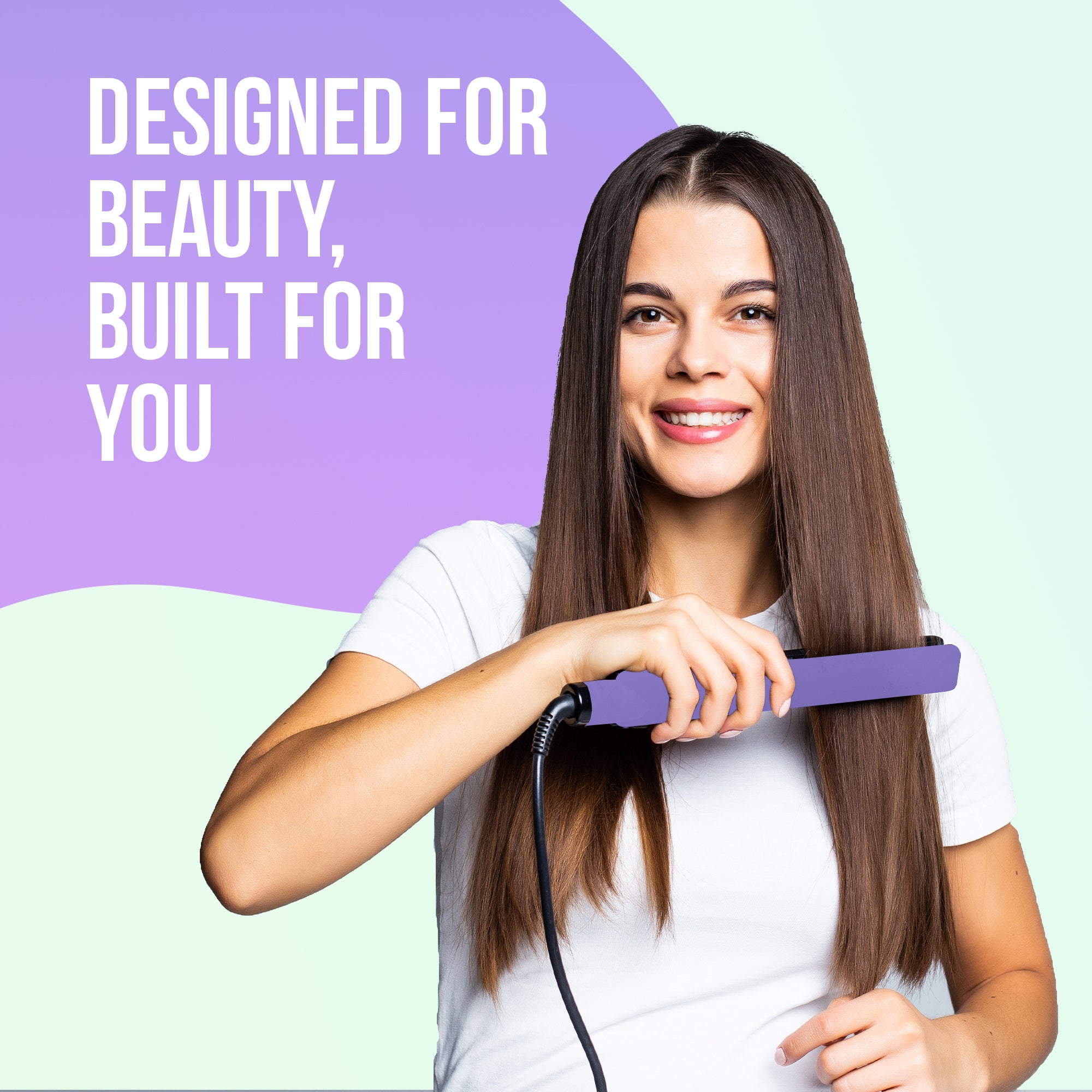 Hair Straightener 1.25'' Beverly Hills Limited Edition - Purple + Hair Curler Beverly Hills Limited Edition - Ombre - Couture Hair Pro