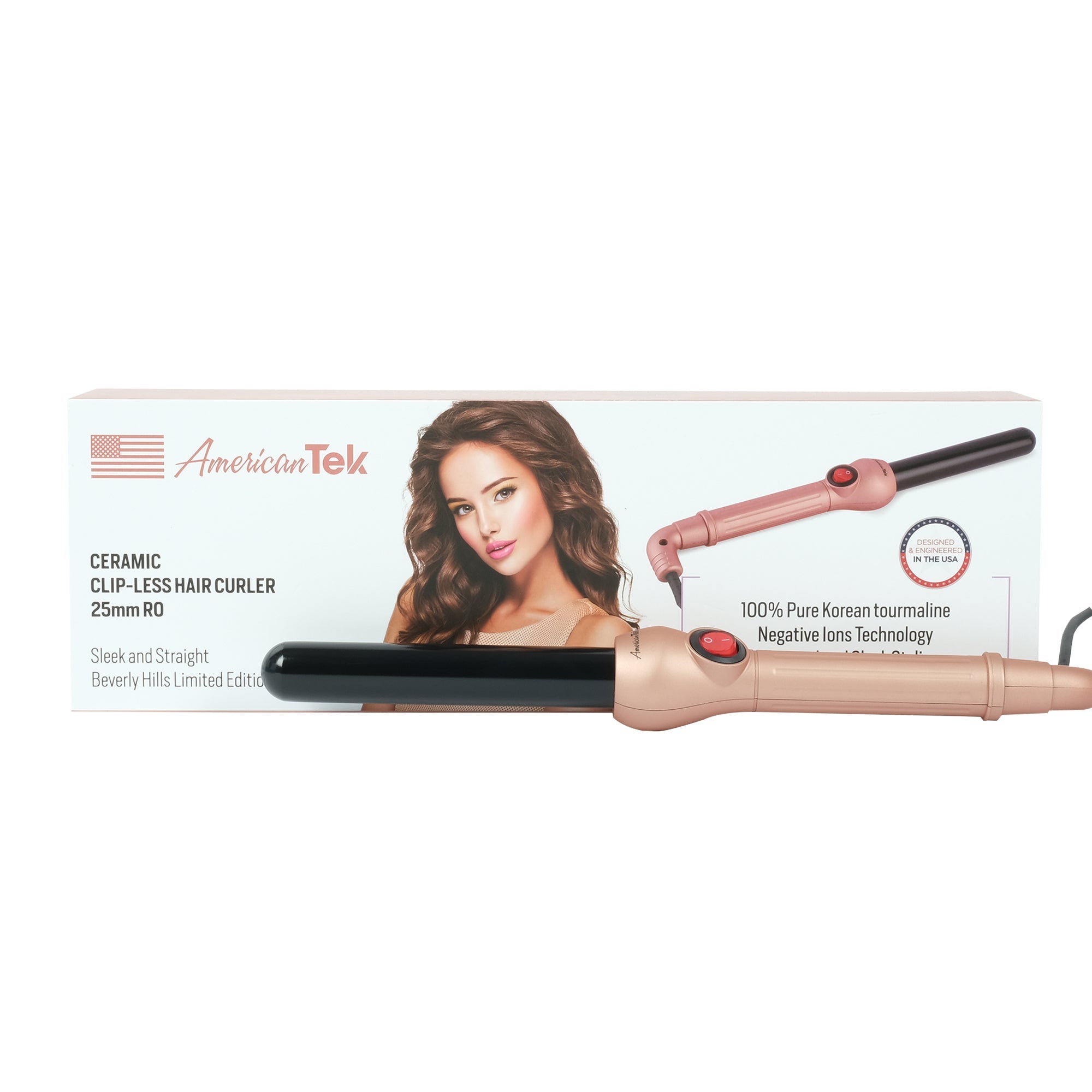 American Tek Hair Curler 25 MM - Rosegold - Couture Hair Pro