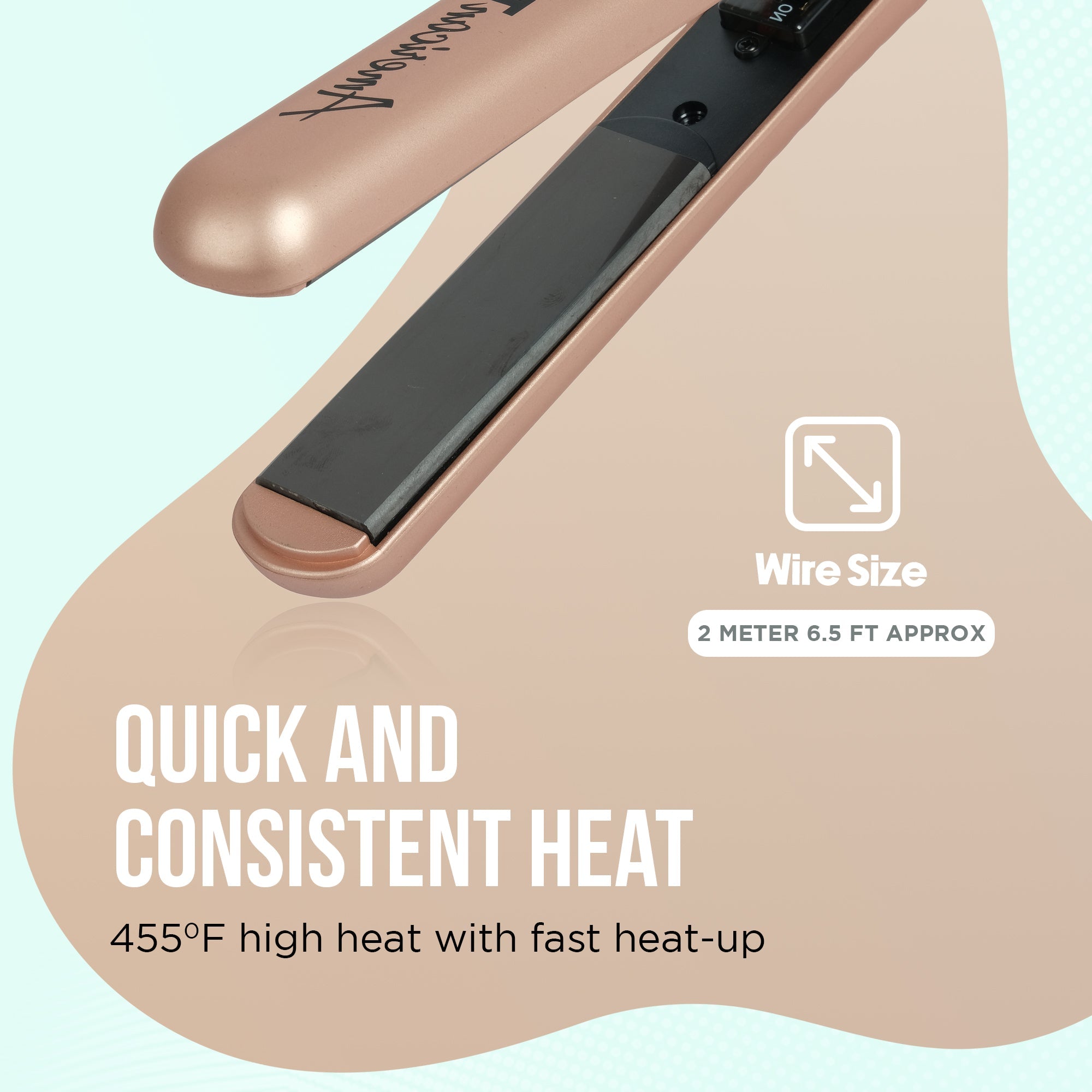 American Tek Hair Straightener 1.25'' Rosegold - Couture Hair Pro