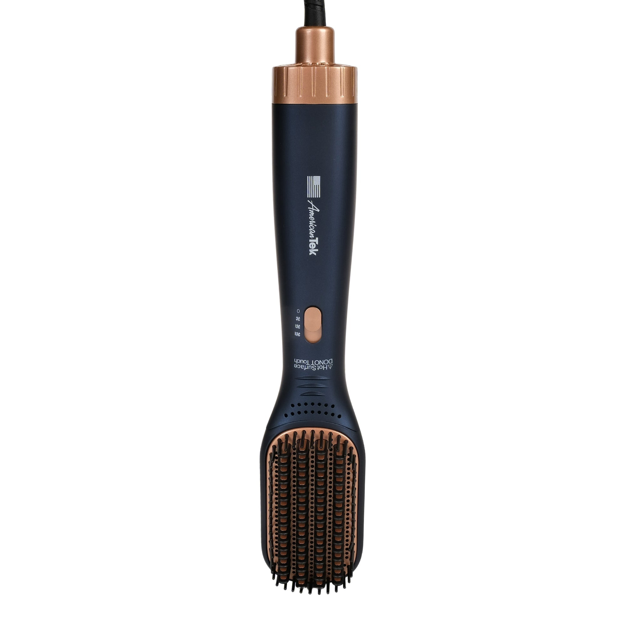 American Tek Hot Air Brush Ionic Volumizing Ceramic One-Step Blow Dryer Brush for Frizz Control and Precision Styling and Straightening (Blue 1100 Watts) - Couture Hair Pro