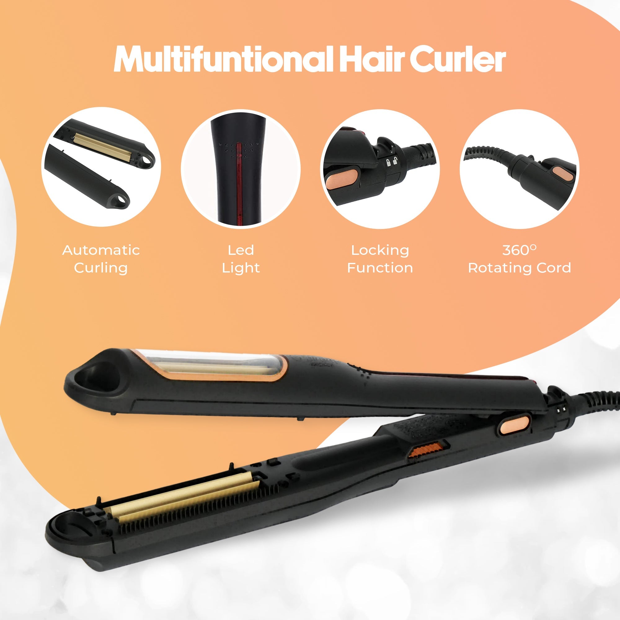 Couture Hair Pro Automatic Hair Crimper Iron - Limited Lifetime Warranty - Couture Hair Pro