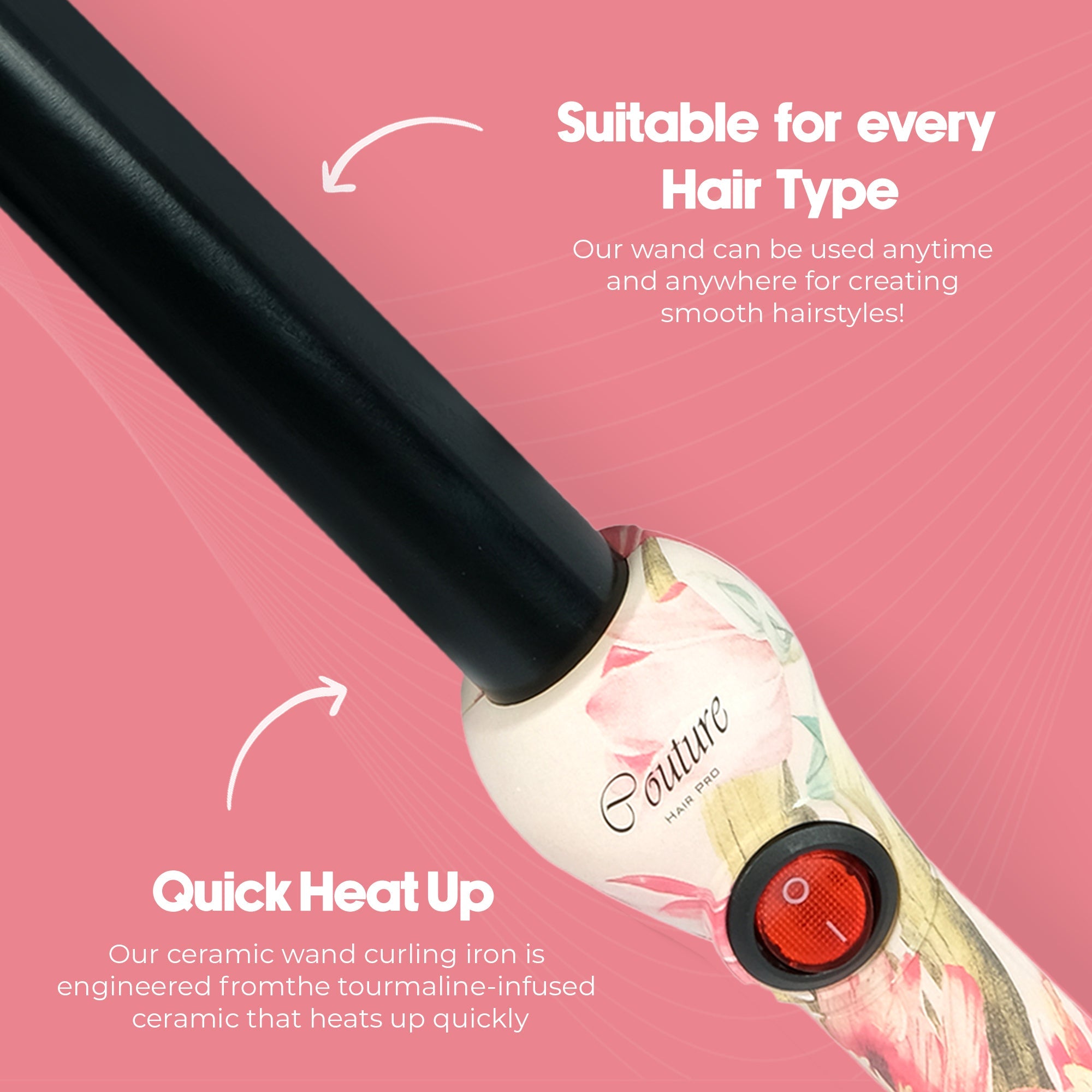 Couture Hair Pro Hair Curler 25 MM Beverly Hills Limited Edition - Spring Flowers - Couture Hair Pro