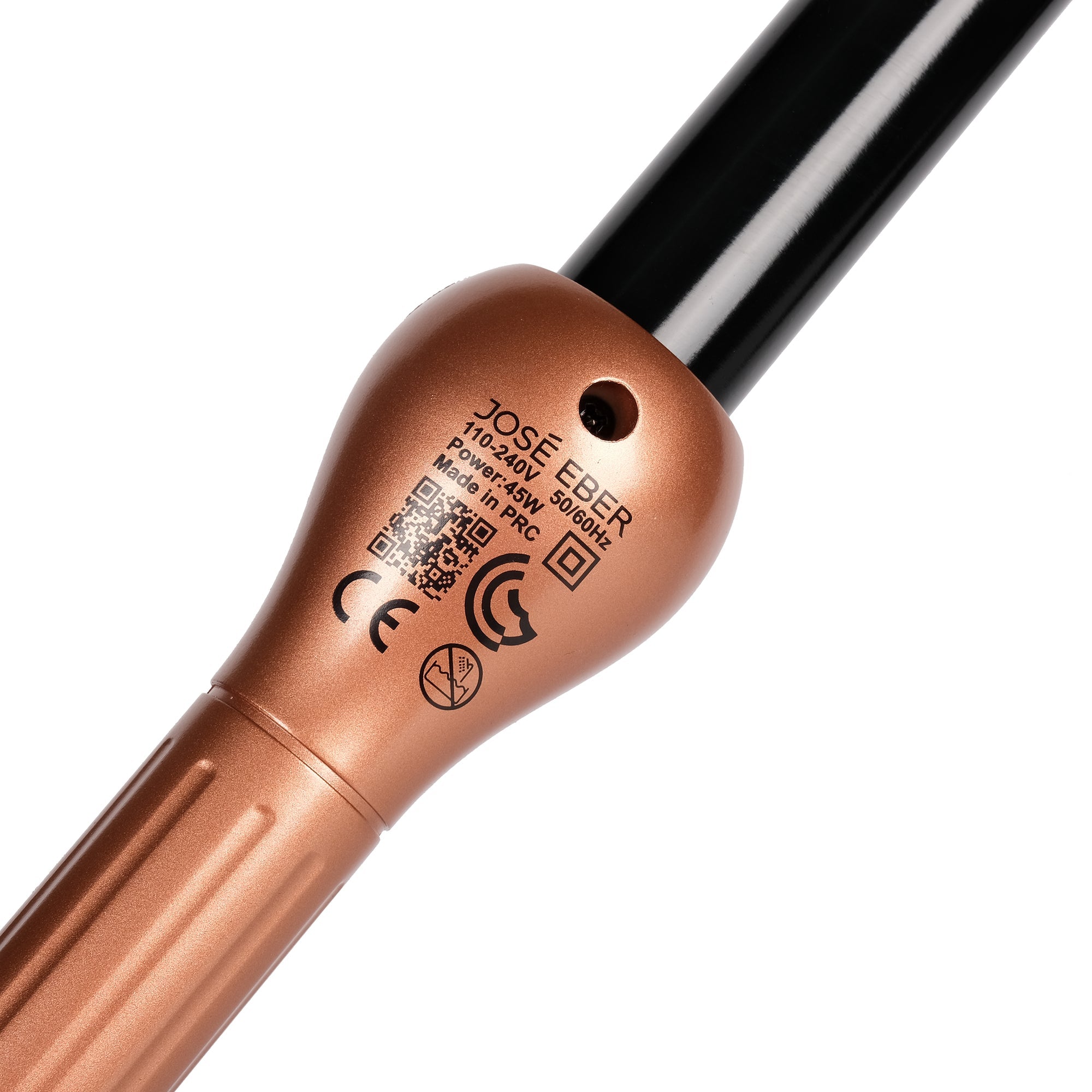 Jose Eber Pro Style 25mm Clipless Ceramic Curling Iron - Long Lasting and Shiny Curls - Rosegold - Couture Hair Pro