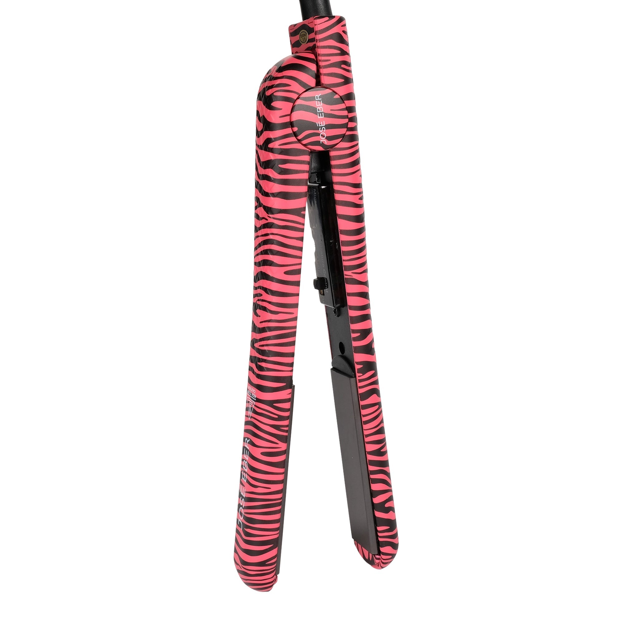 Jose Eber Pure Ceramic Flat Iron - Premium Hair Straightener for Salon Quality Results - Pink Zebra - Couture Hair Pro