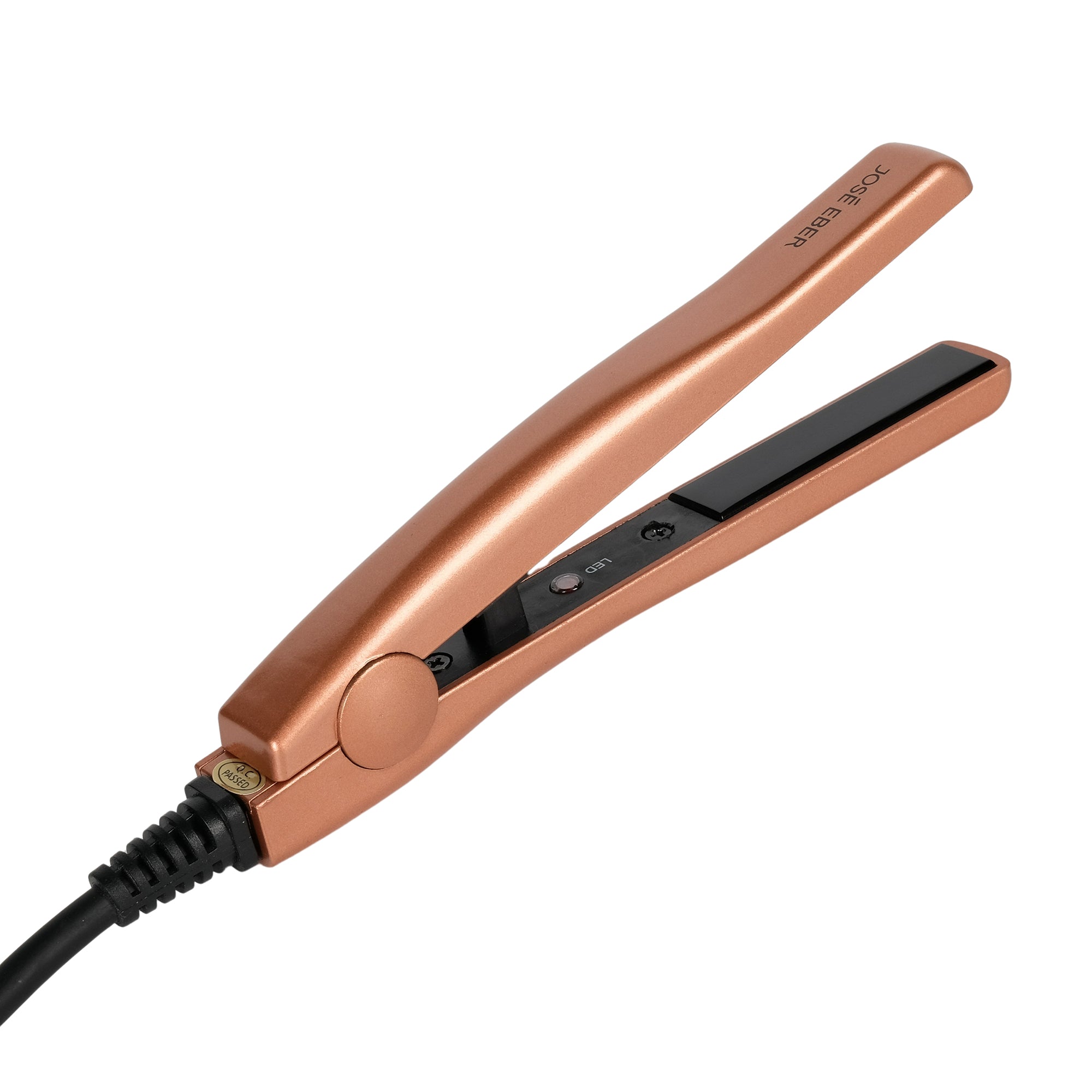 Jose Eber Pure Ceramic Professional Petite Hair Straightener - Fast Heat Up Mini Flat Iron- Gold - Couture Hair Pro