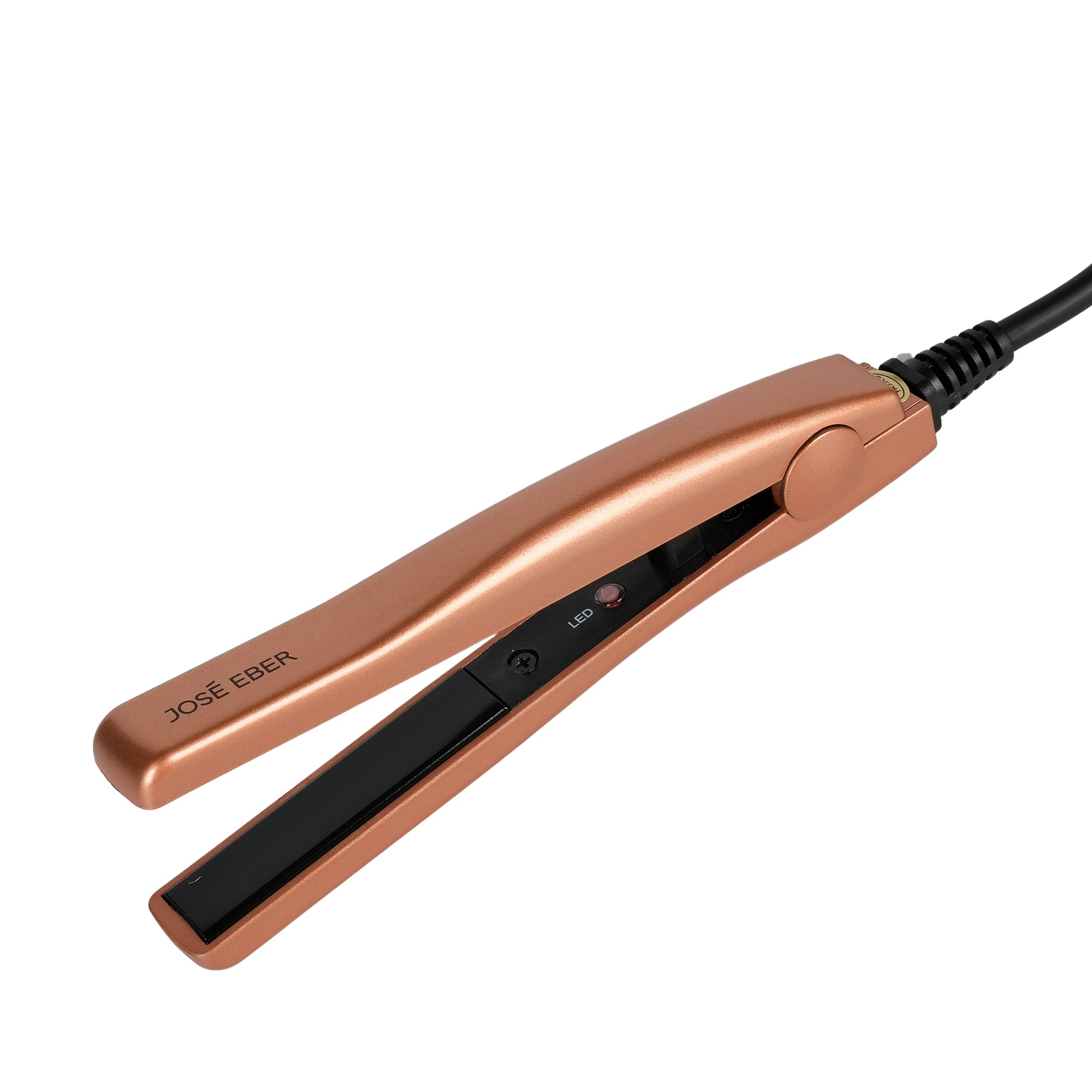 Jose Eber Pure Ceramic Professional Petite Hair Straightener - Fast Heat Up Mini Flat Iron- Gold - Couture Hair Pro